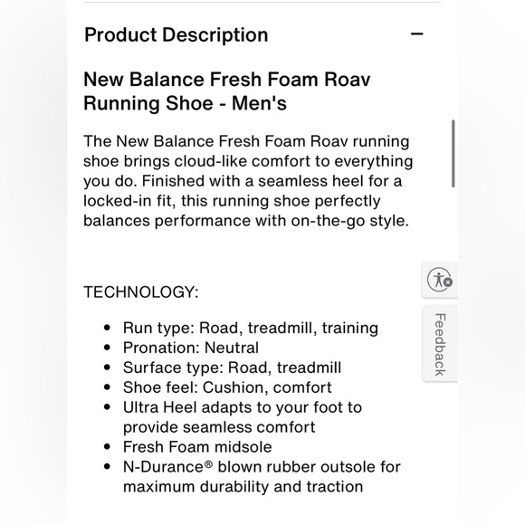 New Balance Fresh Foam Roav Running Shoe - Men's, Black/Gray, 8.5 - Picture 13 of 14